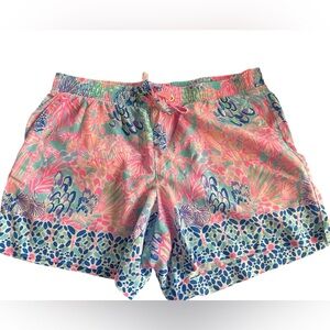 Lilly Pulitzer Pink and Blue Patterned Women Shorts